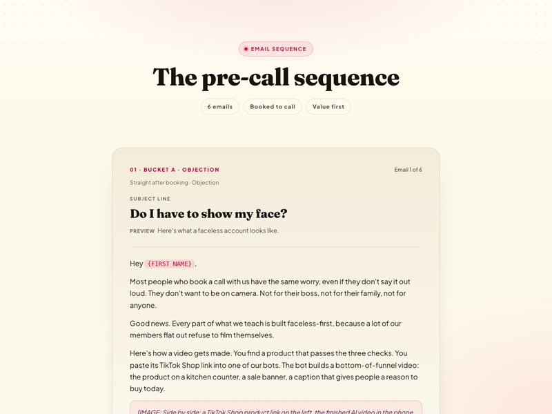 Pre-call sequence preview
