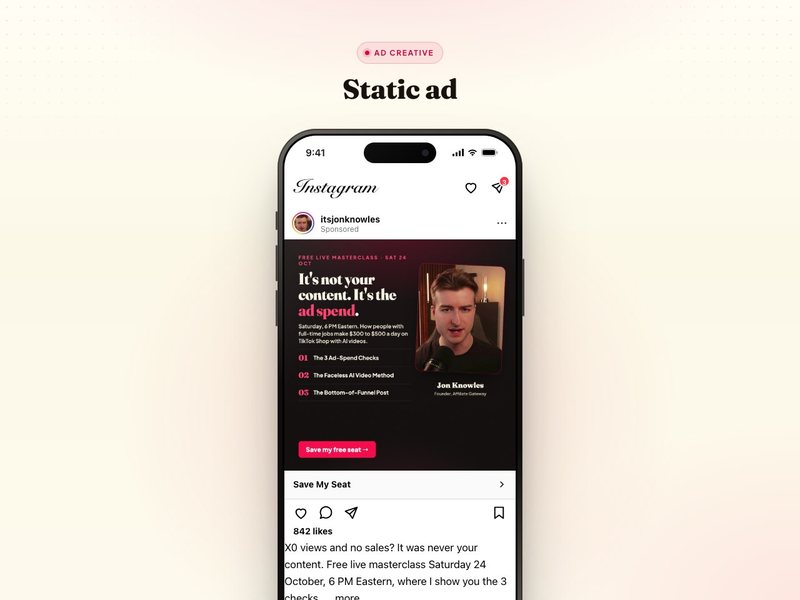 Static ad preview
